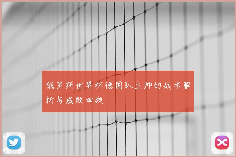 俄罗斯世界杯德国队主帅的战术解析与成败回顾